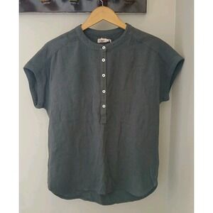 Faherty Dream Cotton Desmond Gauze Short Sleeve Shirt Size XS Buttons Popover